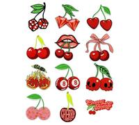 Applica Termoadesive,12 Pezze Toppa Frutta Carina | Craft A Fiocco Per Abbigliamento Donne Giovani Vestiti Jeans Cappelli