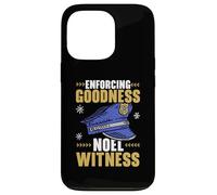 Applicando la bontà Noel Testimone di Santa Police Natale Custodia per iPhone 13 Pro