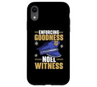 Applicando la bontà Noel Testimone di Santa Police Natale Custodia per iPhone XR
