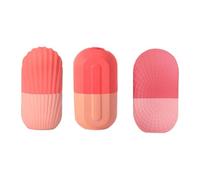 Applicare la griglia di ghiaccio per il viso, rosa, strumento per la cura della pelle, per alleviare il dolore, il mal di denti, il trattamento dell'acne, 11,4 x 6 cm, design strutturato