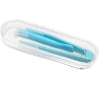 Applicatore a contatto blu, strumento per la rimozione delle lenti a contatto, strumento applicatore per lenti a contatto, inseritore/rimuovio+pinzette con punta morbida, custodia per lenti a