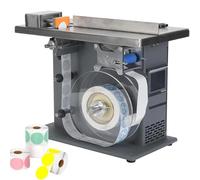 Applicatore angolare semiautomatico per etichettatrice con touch screen digitale, precisione ± 0,5 mm, ideale per etichette cosmetiche ed elettroniche, larghezza regolabile 20-50 mm