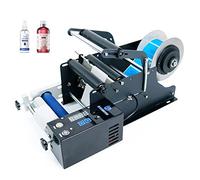 Applicatore automatico di etichette per etichette per bottiglie, etichettatrice da 15-30 pezzi/min per diametro 15-120 mm, stampante adesiva per applicazioni alimentari e catering