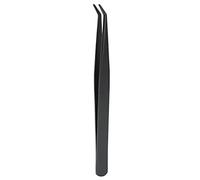 Applicatore di ciglia falsa inossibile professionale Curved Tweezer per le ciglia estensione (Nero)