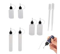 Applicatore Di Colla,6 Pezzi Bottiglia Squeeze Plastica,5ml 10ml 30ml Flacone Contagocce,Bottiglie Plastica,Applicatore Di Precisione,Applicatore Punta Ago,Bottigliette Con Applicatore Colla