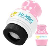 Applicatore di Crema Solare Solar Buddies - Rosa Completo - Ricaricabile a Sfera con Spugna per Creme Solari e Lozioni - Per Bambini, Adulti e Famiglie - Capacità 100 ml - Perfetto per Viaggi