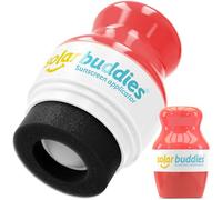 Applicatore di Crema Solare Solar Buddies - Rosso - Ricaricabile a Sfera con Spugna per Creme Solari e Lozioni - Per Bambini, Adulti e Famiglie - Capacità 100 ml - Perfetto per Viaggi
