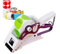 Applicatore di etichette portatile portatile, pistola manuale per adesivi con codice a barre, larghezza regolabile per bottiglie piatte quadrate rotonde, strumento per magazzino al dettaglio
