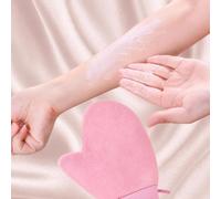 Applicatore di guanti autoabbronzanti senza intoppi, lavabili e riutilizzabili, guanti autoabbronzanti per applicatori di guanti da donna, rosa