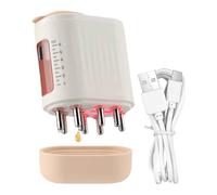 Applicatore di olio per capelli, dispenser di precisione in ABS per cuoio capelluto, con ricarica di tipo C, con punta a pettine, massaggiatore elettrico per cuoio capelluto per olio nutriente