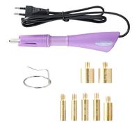 Applicatore di Strass, Applicatore di Hotfix, Applicatore Strass Termoadesivi, Con 7 Punte per Applicatori, Bacchetta di Correzione a Caldo di Cristallo, Adatto per Lavori Fai Da Te, Viola