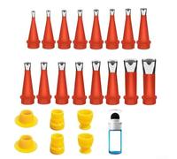 Applicatore di ugelli per sigillatura resistente alle perdite in acciaio inossidabile con punte di diverse dimensioni per un controllo affidabile del sigillante in aree umide (C)