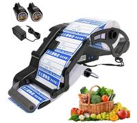 Applicatore elettrico di etichette - Etichettatrice portatile per codici a barre con 2 batterie, lunghezza massima dell'etichetta 15-60 mm per logistica, magazzini, supermercati