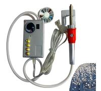 Applicatore Hotfix Ad Aspirazione e Autoadescante con 4 Punte in Ottone per Strass, Intervallo 1-8 Mm, Temperatura Regolabile, Kit per Decorazioni Scintillanti su Abiti, Tessuti e Lavori Artigianali