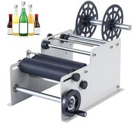 Applicatore manuale di etichette desktop, etichettatrice per bottiglie rotonde per bottiglie di vetro e plastica, etichettatrice adesiva 10-130 mm, strumento senza bolle per imballaggi di piccole