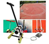 Applicatore manuale di nastro adesivo per pavimenti, strumento di marcatura a spinta manuale con kit per disegnare cerchi, kit per mascheratura per piscina/magazzino/palestra/stadio da baseball/corsi