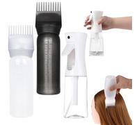 Applicatore Olio Capelli,Distributore Olio Capelli Con Scala,160ML Spargi Olio per Capelli,2 Pezzi Applicatore Tintura per Capelli,Flaconi Applicatori per Colore Capelli,con Spray Bottle Capelli