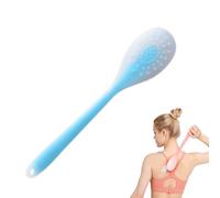 Applicatore per crema solare per la schiena, strumento per lozione in silicone con manico lungo per crema solare, autoabbronzante e idratante per il corpo (blu)