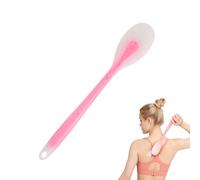 Applicatore per crema solare per la schiena, strumento per lozione in silicone con manico lungo per crema solare, autoabbronzante e idratante per il corpo (rosa)