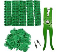 Applicatore per etichette auricolari, set da 103 pezzi con pinze, strumento di etichettatura per bovini, pecore, capra, maiale, design in lega di alluminio, gestione efficiente dell'azienda agricola