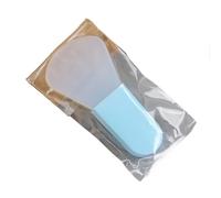 Applicatore per maschere, 1/3 pezzi in silicone. Set di pennelli for maschera Raschietto applicatore portatile multicolore fai-da-te(Blue fan)
