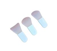 Applicatore per maschere, 1/3 pezzi in silicone. Set di pennelli for maschera Raschietto applicatore portatile multicolore fai-da-te(Blue 3pcs)