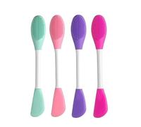 Applicatore per maschere, Pennello for maschera facciale 8 pezzi Spatola for massaggio riutilizzabile in silicone a doppia estremità multicolore(Mix)