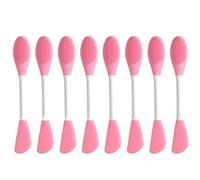 Applicatore per maschere, Set portatile di spatole for pennelli for maschera facciale in silicone a doppia estremità riutilizzabili multicolori 2/4/8 pezzi(Pink-8pcs)