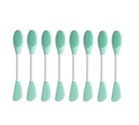 Applicatore per maschere, Set portatile di spatole for pennelli for maschera facciale in silicone a doppia estremità riutilizzabili multicolori 2/4/8 pezzi(Green-8pcs)