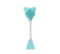 Applicatore per maschere, Spazzola for maschera di fango esfoliante a doppia testa in silicone for rimozione punti neri portatile multicolore 14,5x3 cm