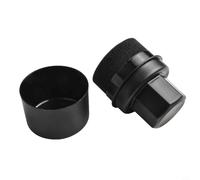 Applicatore per pneumatici auto con copertura protettiva, design in spugna curva per un'applicazione uniforme di cera e lucidatura, 8,5 x 8,5 x 12 cm, adatto per (finiture nere)