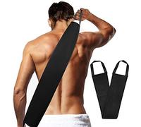 Applicatore posteriore per autoabbronzante per un'applicazione uniforme della lozione abbronzante - Tessuto floccato morbido con impugnatura ergonomica facile progettare (confe