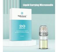Applicatore siero con microneedling Hydra Needle Fine Touch, timbro per iniezione siero con microneedling 0,25/0,5/1,0/1,5 mm riutilizzabile, 20 aghi per micro-agopuntura del viso, accessori per la cu