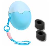 Applicatore solare riutilizzabile in silicone per corpo e viso, formato da viaggio, con spugna a rullo ricaricabile, applicatore per lozione senza sprechi, per bambini, adulti, famiglia (blu)