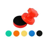 Applicatori di cera for auto da 3 pollici, set con manico, applicatori in spugna morbida, tampone in schiuma for cera e kit di tamponi, compatibile for lucidatura e pulizia di auto(1kit adn 5 pads)