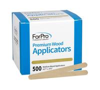 Applicatori per ceretta depilatoria ForPro Professional Collection Premium in legno non sterili, medi, 4,5 L x 0,375 W, confezione da 500 pezzi