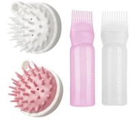 Applicatori per pettini per radici,2 pezzi Applicatore Olio Capelli Professionale con 2 pezzi massaggiatori per cuoio capelluto,per Il Colore Dei Capelli e La Cura Del Cuoio Capelluto