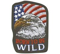 Applicazione con toppe in gomma - Born To Be Wild - Taglia 8-11 cm (04341) Bike Trike Chopper giacca gilet