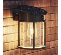 Philips Geri Lampada solare da parete, per esterni, Ultraefficient, lampadina solare sostituibile, Sensore di movimento, 2700K, Nero