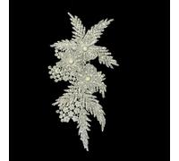 Applicazione di fiori 3D Colletto di lacci Fai da te Tessuto di pizzo con strass Materiali per ricami artigianali Abito Tutto per accessori da cucito - 1 PZ SALDI