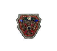 Applicazione Gioiello Toppa Patch Termoadesiva Stemma Strass Pietre Ricamo Filo