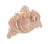 Applicazione in Legno Intagliata Stile Francese per Divano e stufa | Decorazione Beige, Finitura Grezza Dipingibile, Rilievo Floreale, per Restauro Mobili e Interni Classici