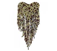 Applicazione Patch Spallina Cuore Termoadesiva Catenella Cm 12x6 M140