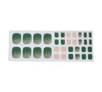 Applicazione rapida Gel Pedicure Adesivi Chiodi Completi Impacchi Da Indossare Con Polvere Brillante Ornamento Pedicure Adesivi Per Le Donne