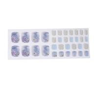 Applicazione rapida Gel Pedicure Adesivi Chiodi Completi Impacchi Da Indossare Con Polvere Brillante Ornamento Pedicure Adesivi Per Le Donne