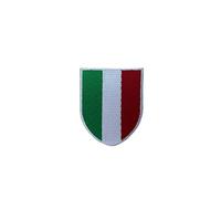 Applicazione Scudetto Termoadesiva Ricamata Patch Bandiera Italia 4x5 Cm