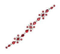 Applicazione Strass Rossa per Abiti da Sposa, Cucire Elegante | Lega e Cristallo Lucenti, Bagliore Sotto la Luce, per Eventi Formali e Sartorie, per Accessori Chioma