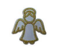 Applicazione Termoadesiva Patch Toppa Raso Ricamo Croce Sacro Chiesa Oro Lurex Alta 35 Mm