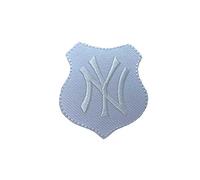 Applicazione Termoadesiva Patch Toppa Scudetto Sport Ricamo Simbolo NY 5x4,5 Cm