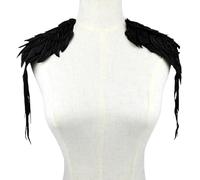 Applicazioni da cucire fai da te per abiti, 1 paio di toppe con piume e ali d'angelo sulla spalla dell'ala